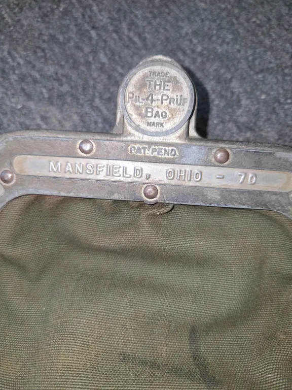 RARE Mansfield saving bank bag with key...VERY COOL memorabilia