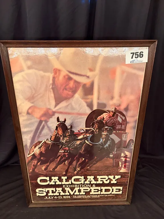 1974 FRAMED CALGARY STAMPEDE POSTER