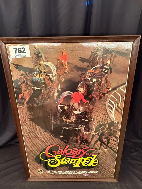 1978 FRAMED CALGARY STAMPEDE OFFICIAL POSTER