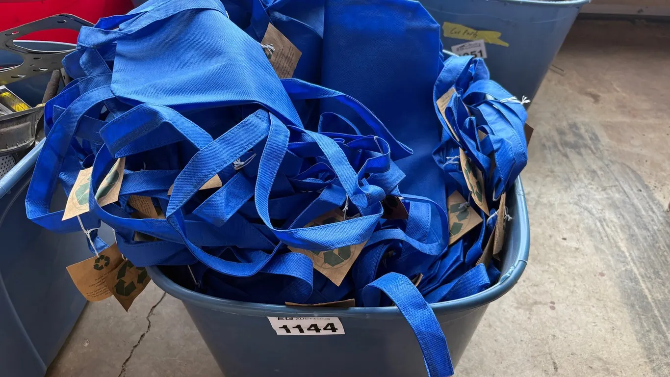 BLUE REUSABLE TOTE BAGS