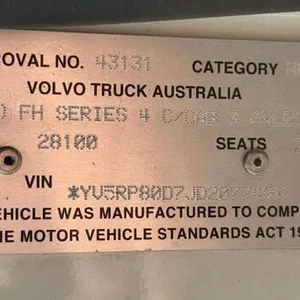 2018 Volvo FH16 6x4 Globetrotter T/A Sleeper Truck Tractor