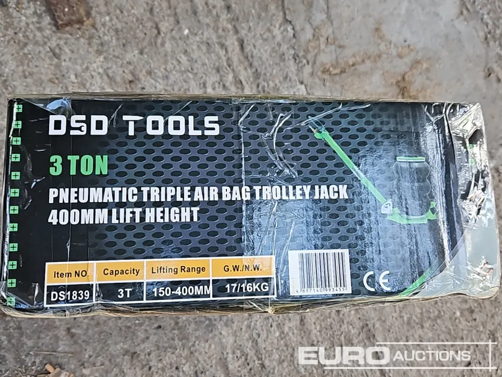 Unused 3 Ton Pneumatic Air Bag Trolley Jack
