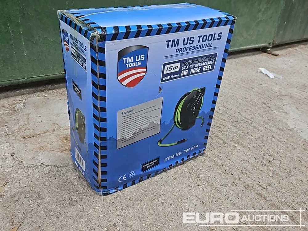 Unused 50' x 1/2" Retractable Air Hose Reel
