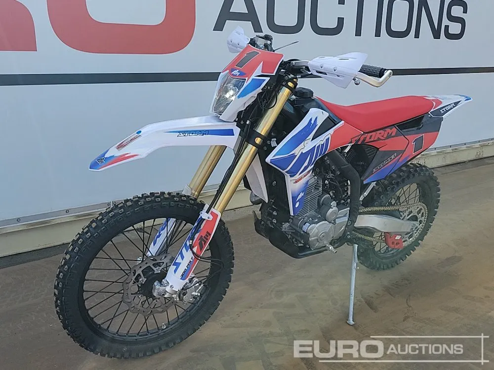 Unused 2025 Apollo Storm 300cc Motorcross Bike, 21" Front, 18" Rear Tyres, Electric Start, Air Cooled, Hydraulic Suspension, Disc Brakes, Lighting Kit