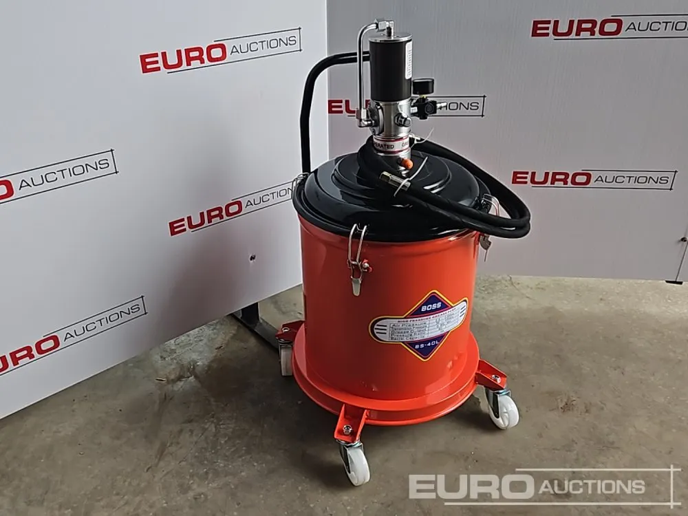 Unused Boss BS-40L 40 Ltr Pneumatic High Pressure Grease Pump