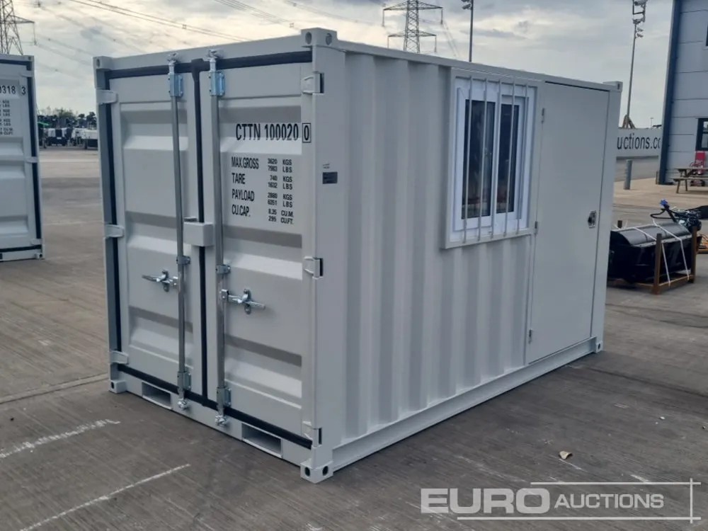 2026 10' x 6' Container, Side Door, End Door, Window (Cannot Be Reconsigned)