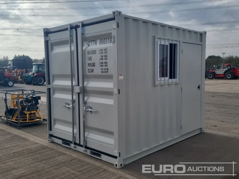 2026 10' x 7' Container,Side Door, End Door, Window (Canot Be Reconsigned)