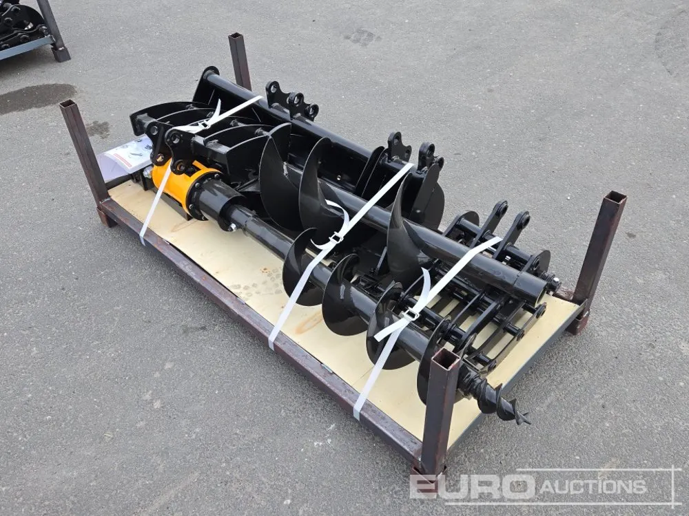 Unused 2026 Captok 20" Rake, Ripper, 5 Finger Manual Grab, Hydraulic Auger Drive, 300mm & 200mm Flight, QH, 32" Ditching, 8" Digging Bucket 25mm Pin t