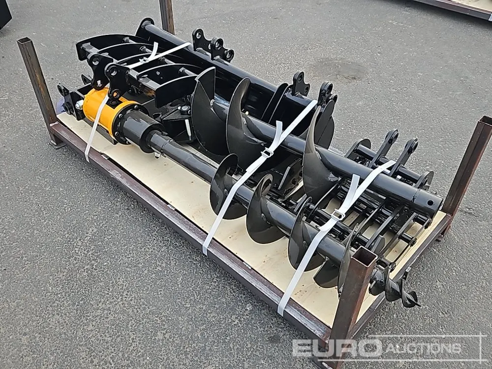 Unused 2026 Captok 20" Rake, Ripper, 5 Finger Manual Grab, Hydraulic Auger Drive, 300mm & 200mm Flight, QH, 32" Ditching, 8" Digging Bucket 25mm Pin t