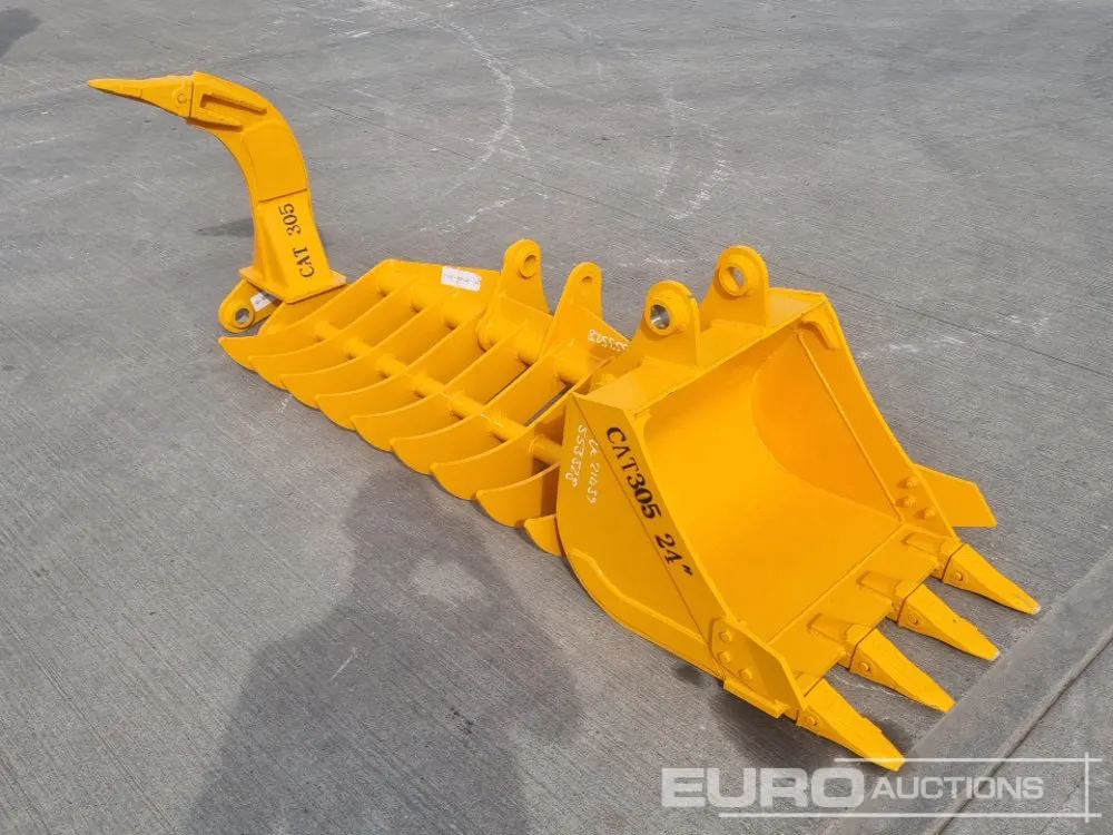 Unused 2026 Captok 44" Rake, 24" Digging Bucket, Ripper 45mm Pin to suit 4-6 Ton Excavator