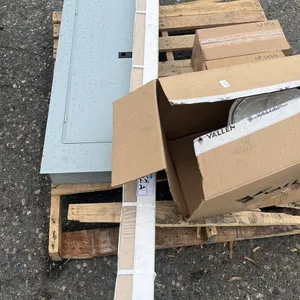 PALLET OF BUCKET LIDS, ELECTRICAL BOX, (2) BOXES OF PRE-STRUNG MANILLA SHIPPING TAGS & MORE *MUST