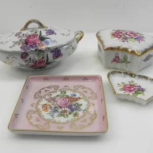 HANDPAINTED FLORAL PORCELAIN