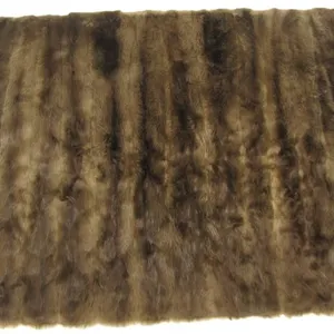 BEAVER FUR THROW BLANKET 48" X 65"