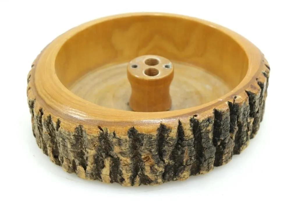 TREE BARK HANDCRAFTED WOOD NUT BOWL