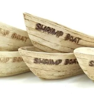 6 CERAMIC SHRIMP BOATS MCCANN'S 79' STUDIO POTTERY