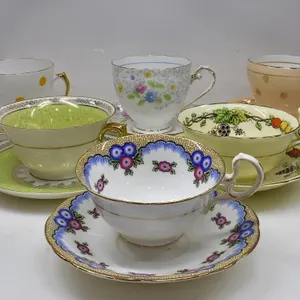 ASSORTED TEA CUPS & SAUCERS