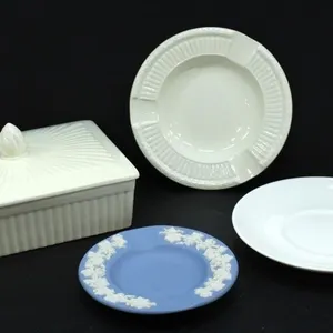 WEDGWOOD CERAMIC DISHES, ASHTRAY & LIDDED BOX