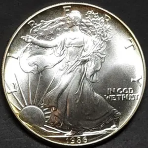 1986 1oz Silver Eagle Gem BU 1st Year