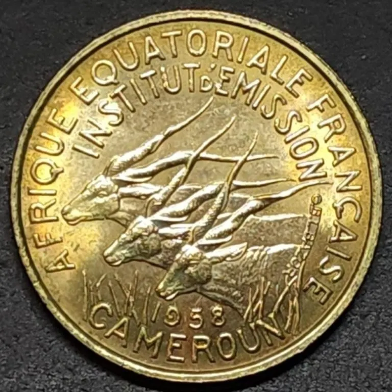 1958 Cameroun 25 Francs French Equatorial Africa