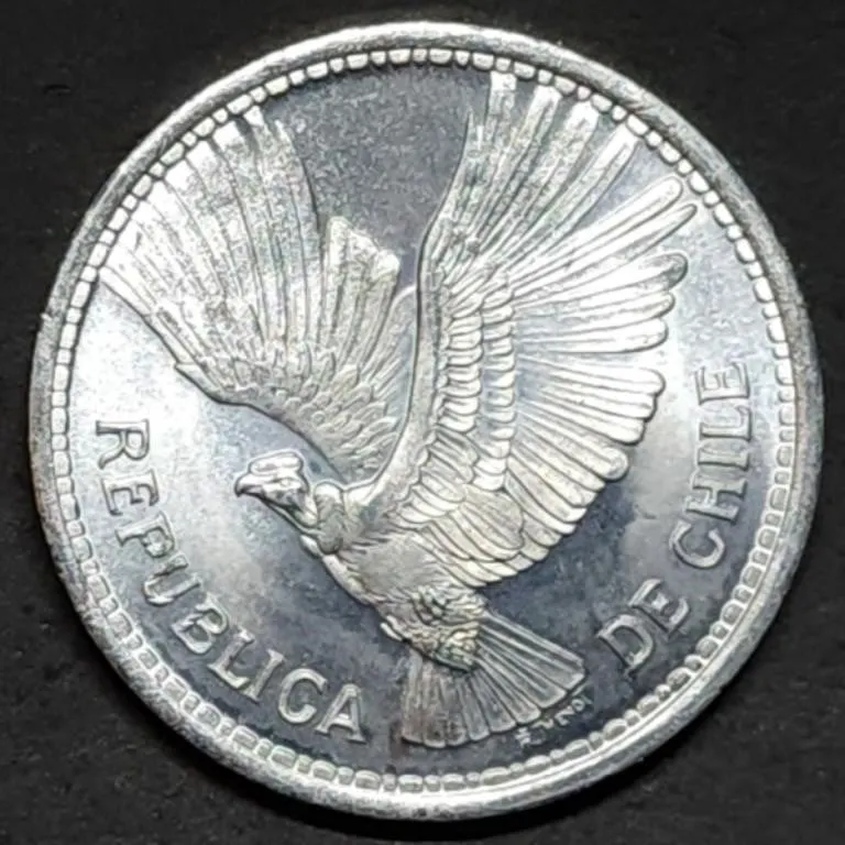 1956 Chili 10 Pesos Un Condor Coin Gem BU