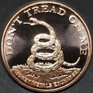 1oz Copper Bullion Don't Tread on Me Round BU