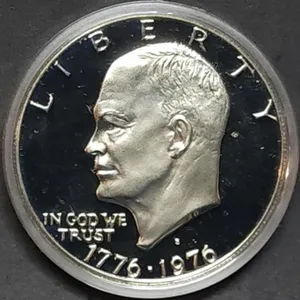 1976 Bicentennial Proof Silver Ike Dollar in Capsu