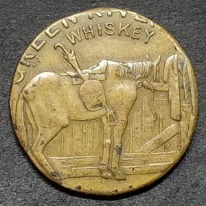 Green River Whiskey Token on Smaller Flan