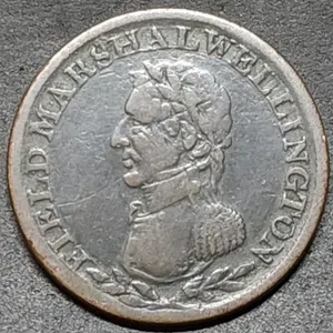 1813 Field Marshal Wellington Half Penny Token