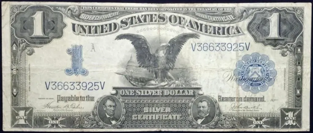 1899 $1 Black Eagle Silver Certificate VF Nice
