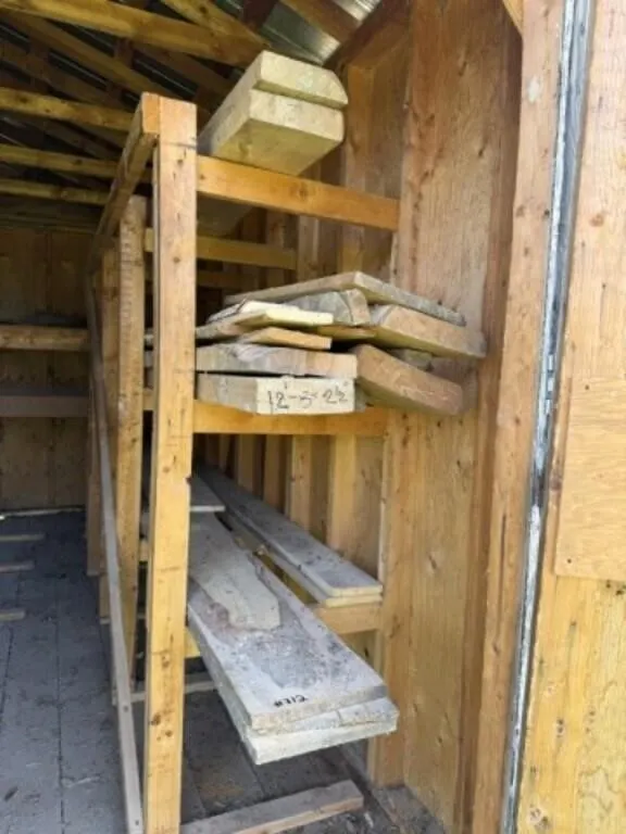 Misc Spruce and Birch Boards on Rack