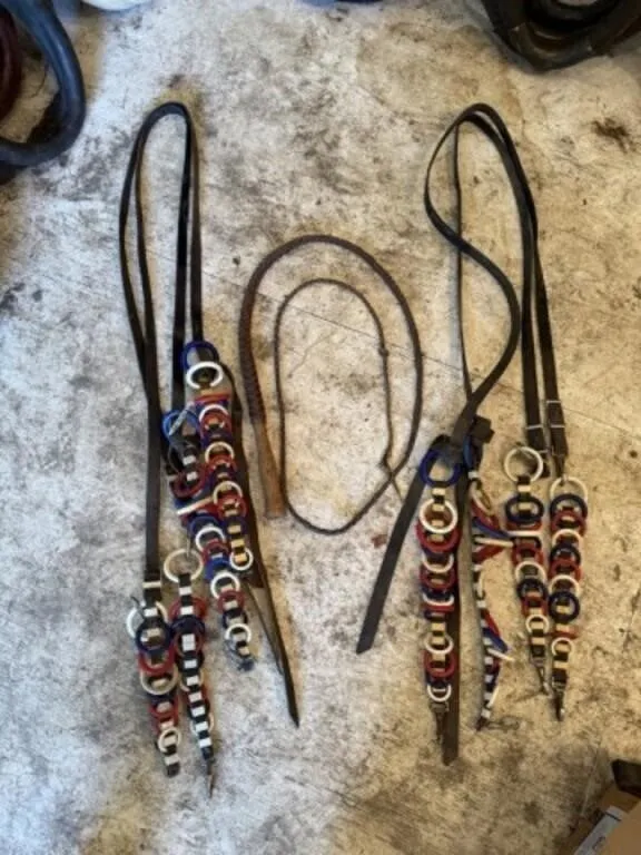 4 Side and Bridle Drops c/w Tie Straps & Bull Whip
