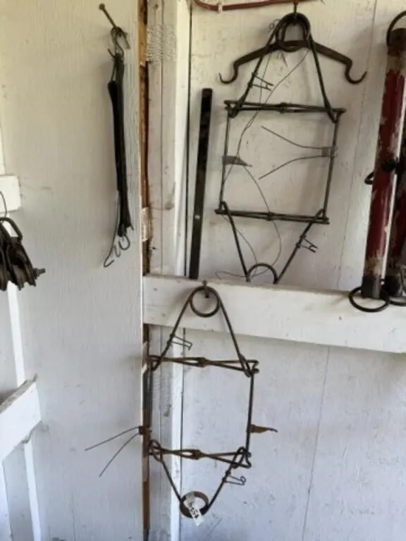 2 Beaver Traps and Tongs (3 pieces)