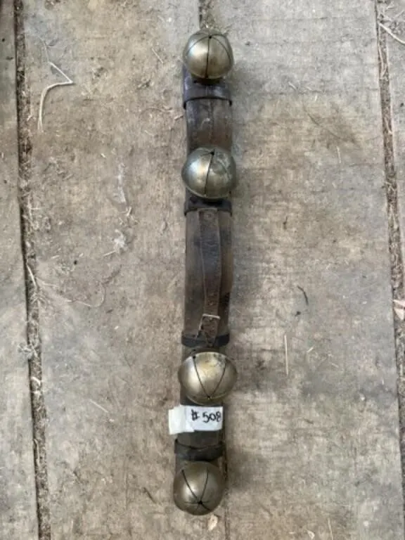 4 Brass Bells on One Strap