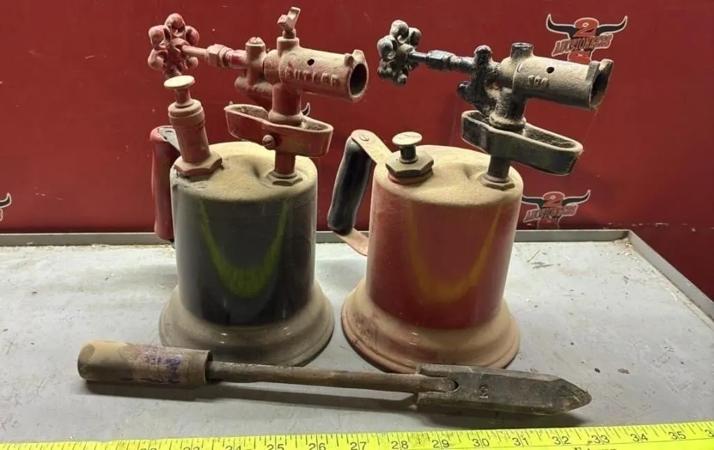 2 Painted Vintage Torches.