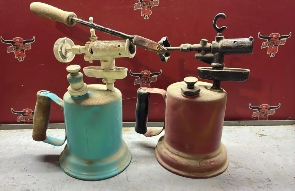 2 Painted Vintage Torches.
