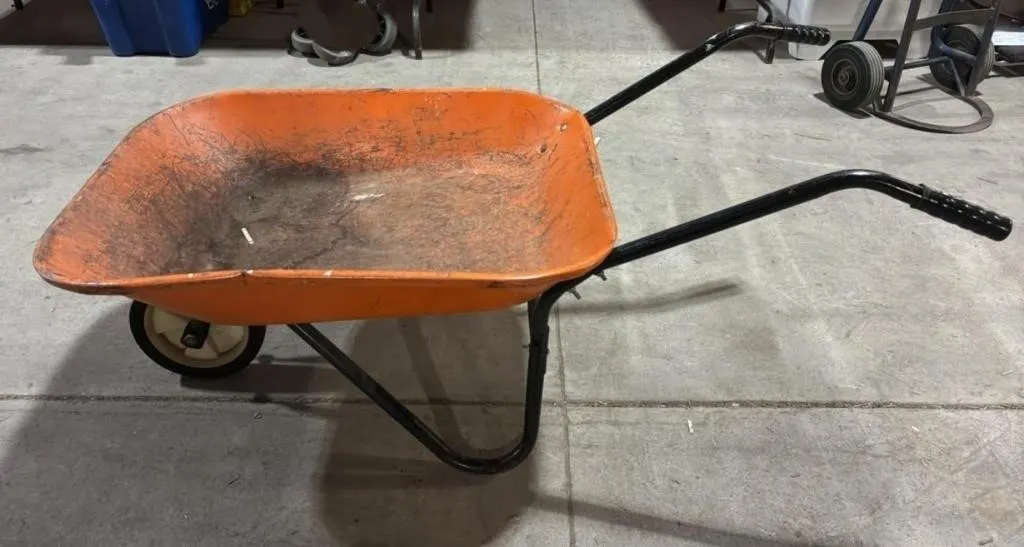 Metal Wheelbarrow.
