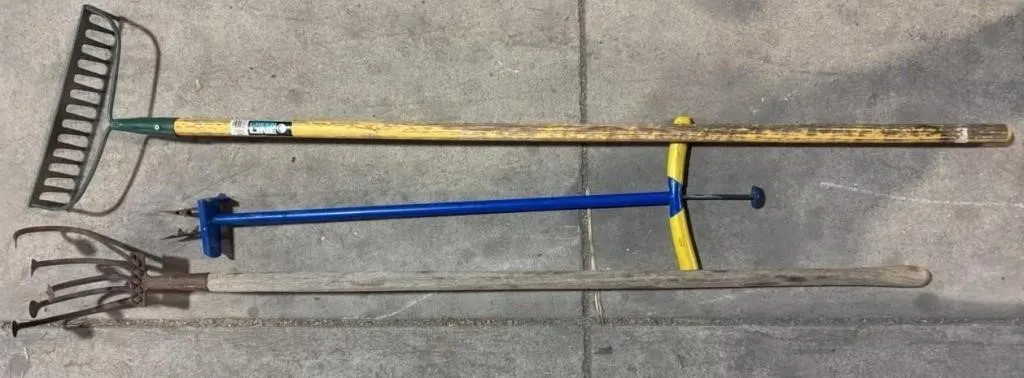 Rake, Dandelion Weeder & Cultivator.