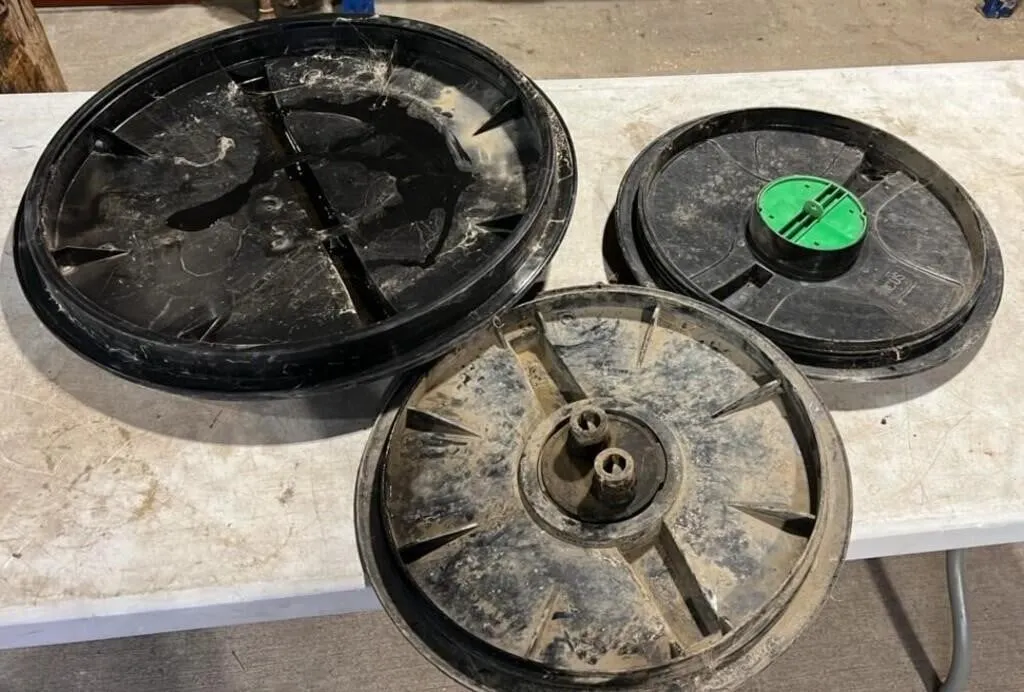 Two 16" diam. Water Tank Lids and One 24" diam.