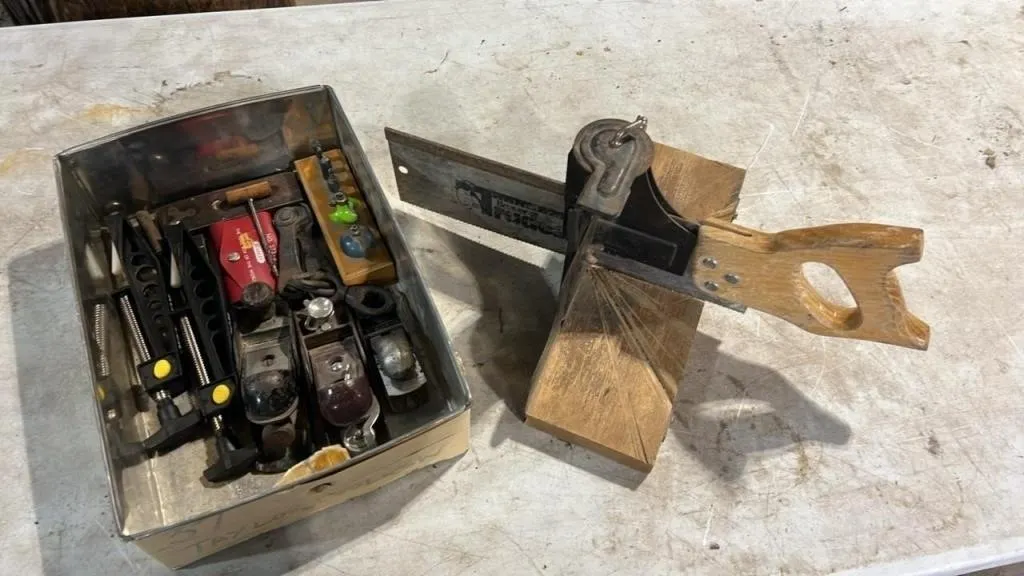 Mitre Saw, Router Bits, Small Wood Planes, and