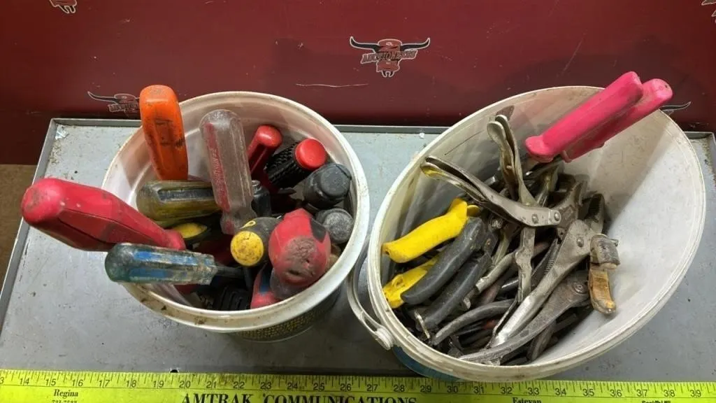 2 Little Pails of Hand Tools.
