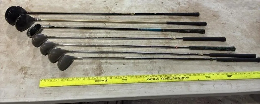 Right Handed Driver & Asst. Hybrid Golf Clubs.