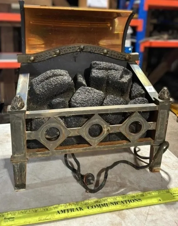 Antique MAGICOAL Electric Fireplace Heater. 17�W.