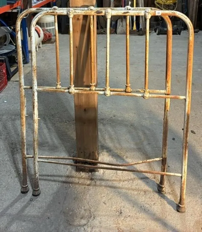 Old Single Bed Frame Headboard & Footboard. 35�W