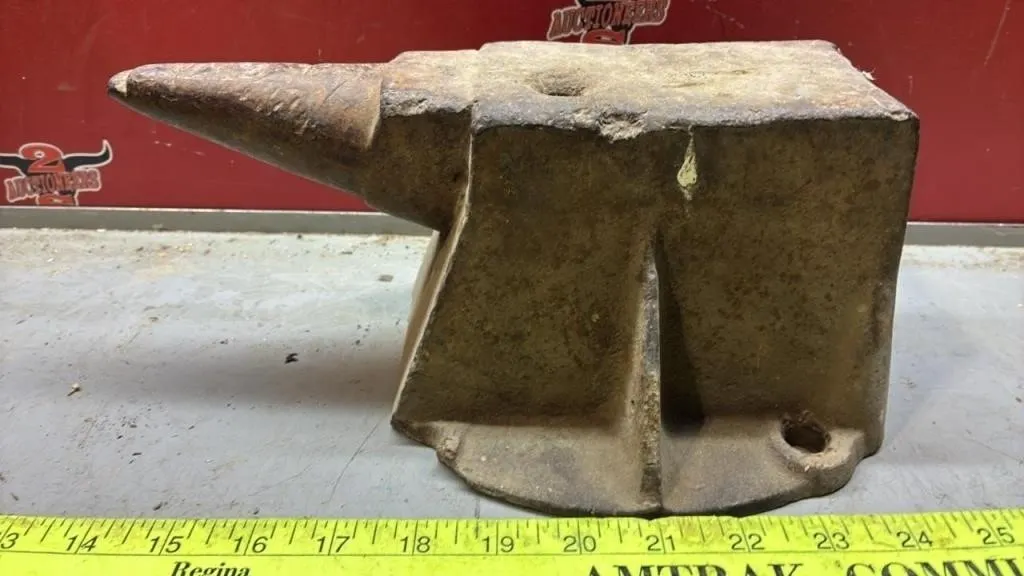Small Anvil 10.5�W, Front Bolt Holes Damaged.
