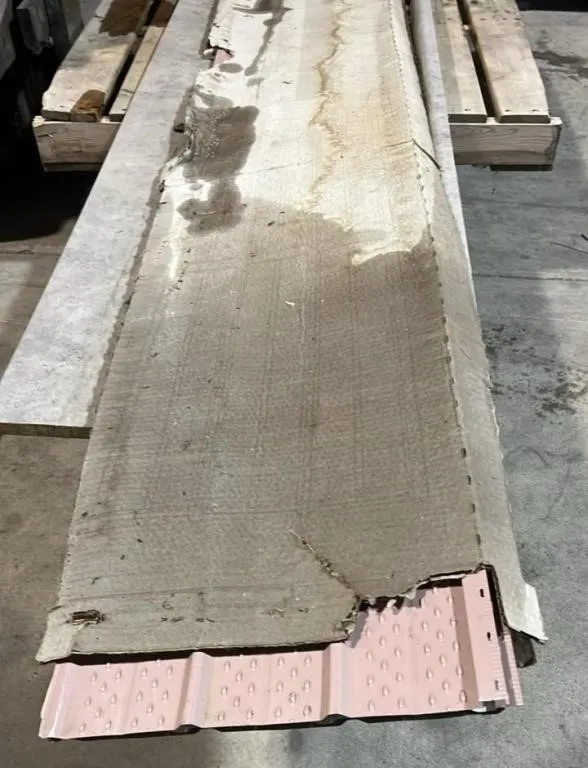 3 Pieces 16"W x 12FT L of White/Brown Metal Soffit