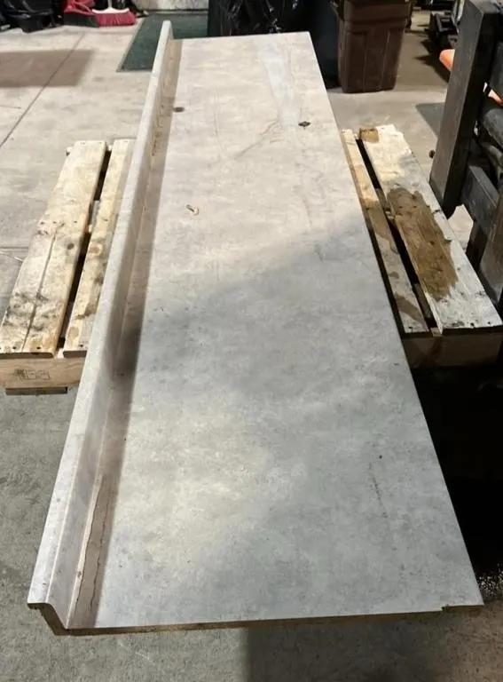 Pressboard Countertop w/4" Rise, 25"W x 115"L.