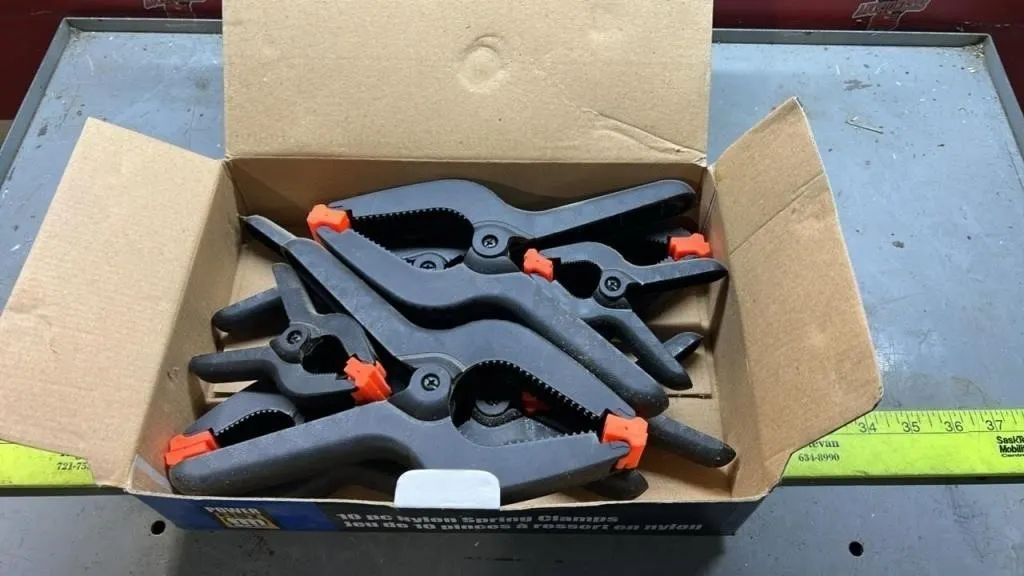 10 Unused Spring Clamps.