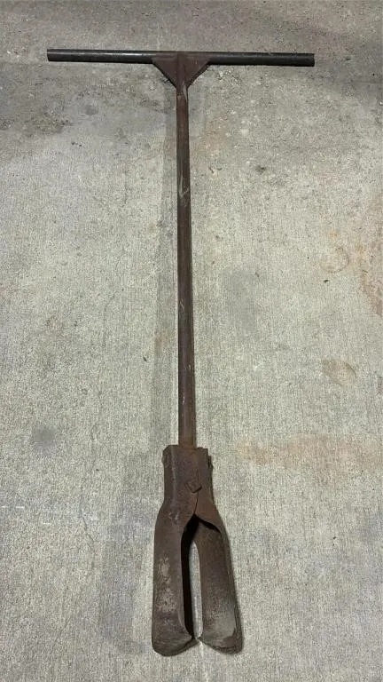 Heavy All Metal Homemade Metal Post Hole Digger.
