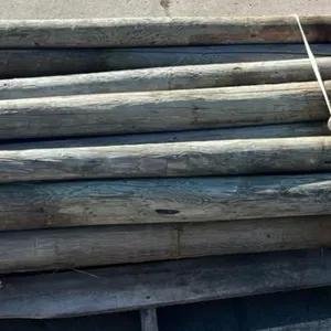 Lot of 25, 4" - 5" Fence Posts, 6ft Long. #C.