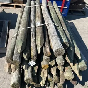 Lot of 50, 3" - 4" Fence Posts, 6ft Long. #C.